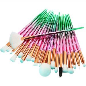 NEW 20pc Unicorn Diamond Makeup Brush Set